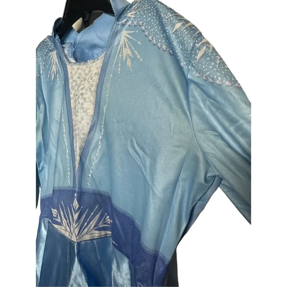 Disney Store Girls Frozen 2 Princess Elsa Traveling Outfit Blue‎ Costume Medium - Picture 8 of 11
